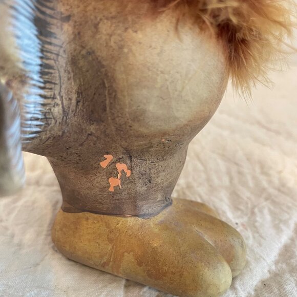 Rustic Funky Thanksgiving Turkey Figurine with Faux leather and Fur - Picture 6 of 11